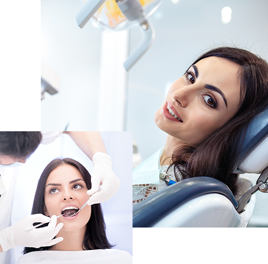 Woman smiling in dental chair